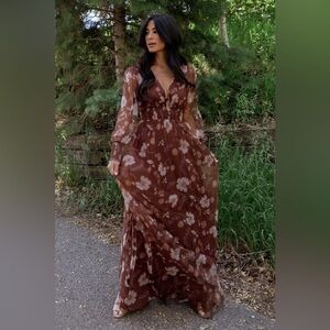 Baltic Born Long Sleeve Floral Maxi Dress